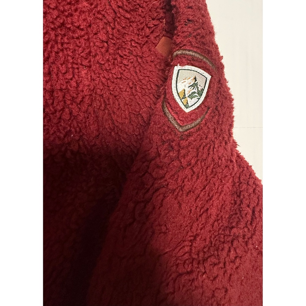 Kuhl Flight Hoody Womens XL Burgundy Red Fleece 1/4 Zip‎ Pullover Jacket - Picture 2 of 7